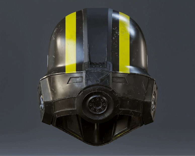 Mockup inside 3D Modeling Software showing the rear of the helmet with paint