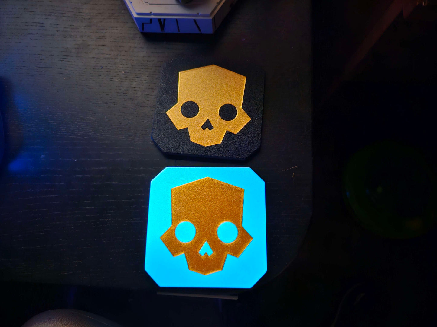 Glow-In-The-Dark Helldivers 2 Coaster, 2 Pack, 3D Printed, Handmade Hell Divers Coaster Gift, Hell Divers Game Prop, Family Gift, Liberty