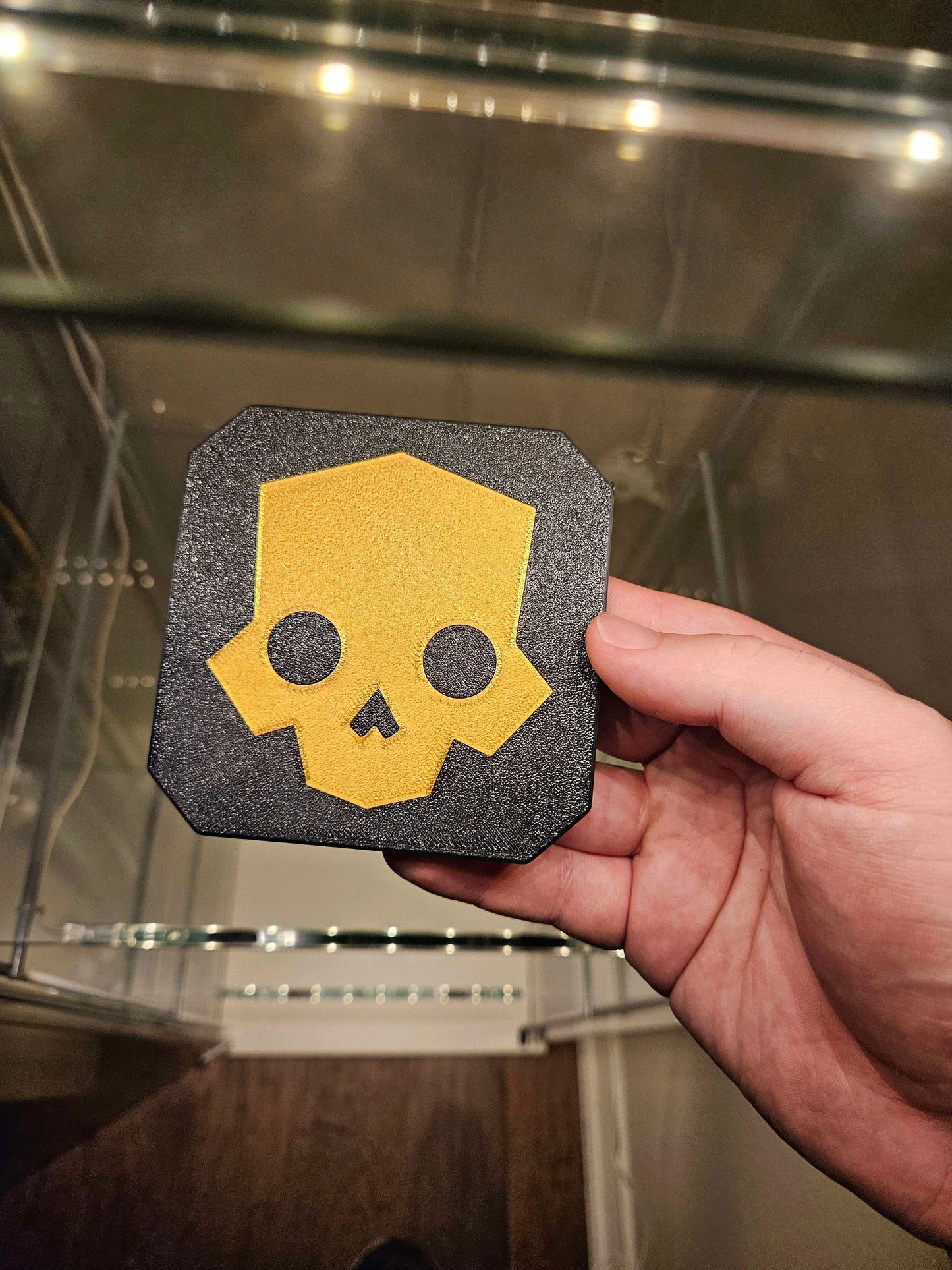 Glow-In-The-Dark Helldivers 2 Coaster, 2 Pack, 3D Printed, Handmade Hell Divers Coaster Gift, Hell Divers Game Prop, Family Gift, Liberty